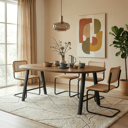 Conjunto de 2 quadros de mesa Hullem aço em forma de A 72x70x10 cm preto en.casa