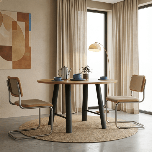 Conjunto de 2 quadros de mesa Hullem aço em forma de A 72x70x10 cm preto en.casa
