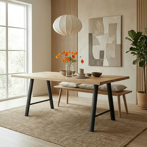Conjunto de 2 quadros de mesa Hullem aço em forma de A 72x70x10 cm preto en.casa