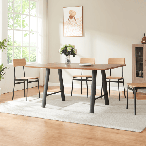 Conjunto de 2 quadros de mesa Hullem aço em forma de A 72x70x10 cm preto en.casa