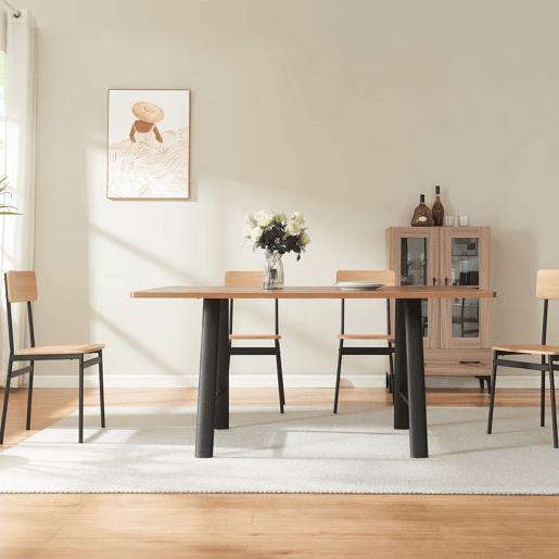 Conjunto de 2 quadros de mesa Hullem aço em forma de A 72x70x10 cm preto en.casa