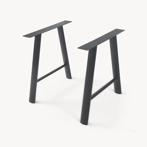 Conjunto de 2 quadros de mesa Hullem aço em forma de A 72x70x10 cm preto en.casa