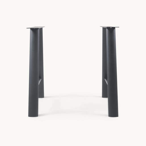 Conjunto de 2 quadros de mesa Hullem aço em forma de A 72x70x10 cm preto en.casa