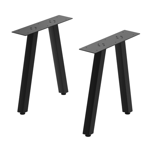 Conjunto de 2 estruturas de mesa Heustreu DIY aço 45x40cm preto en.casa