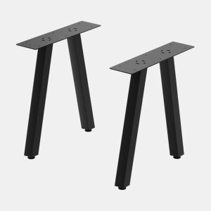 Conjunto de 2 estruturas de mesa Heustreu DIY aço 45x40cm preto en.casa