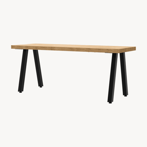Conjunto de 2 estruturas de mesa Heustreu DIY aço 45x40cm preto en.casa