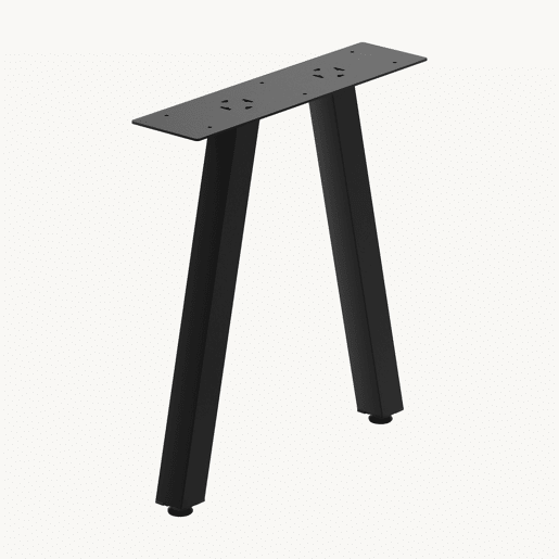 Conjunto de 2 estruturas de mesa Heustreu DIY aço 45x40cm preto en.casa