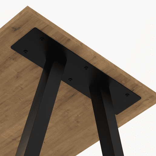 Conjunto de 2 estruturas de mesa Heustreu DIY aço 45x40cm preto en.casa