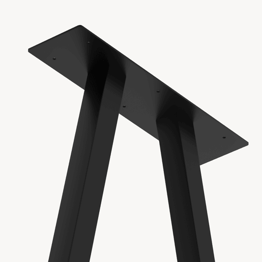 Conjunto de 2 estruturas de mesa Heustreu DIY aço 45x40cm preto en.casa
