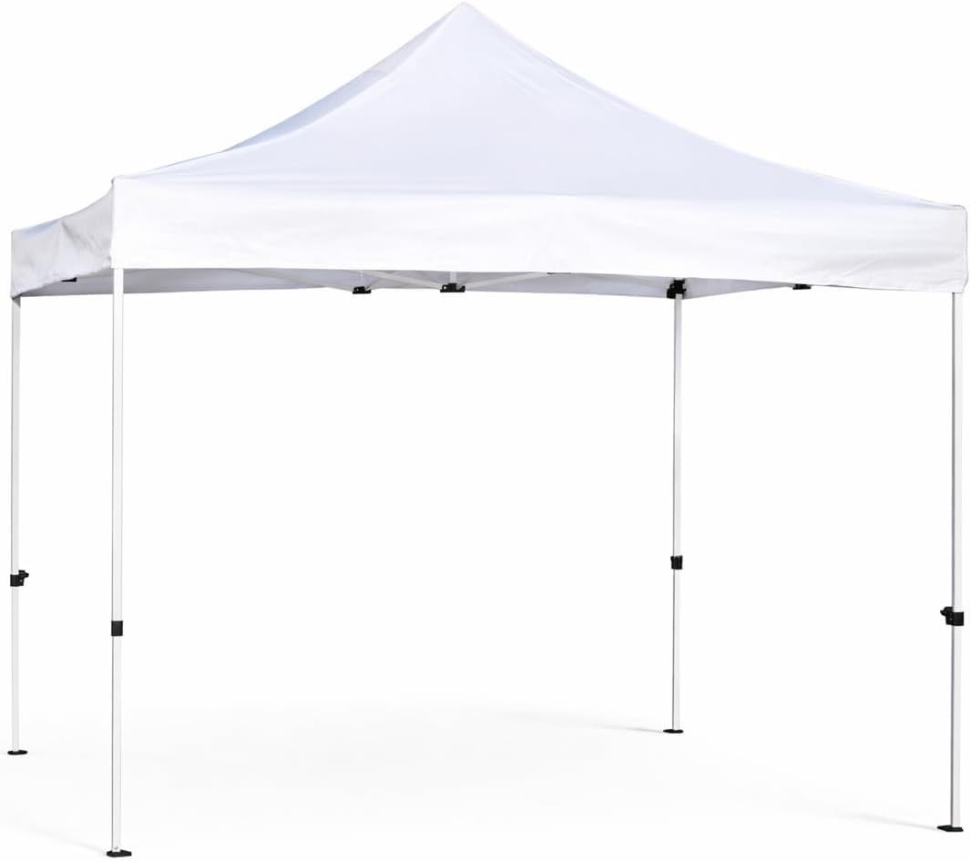Gazebo plegable 3x3 metros pro, cenador, pergola, carpas para exteriores jardín, terrazas, camping y playa | patas blancas | blanca