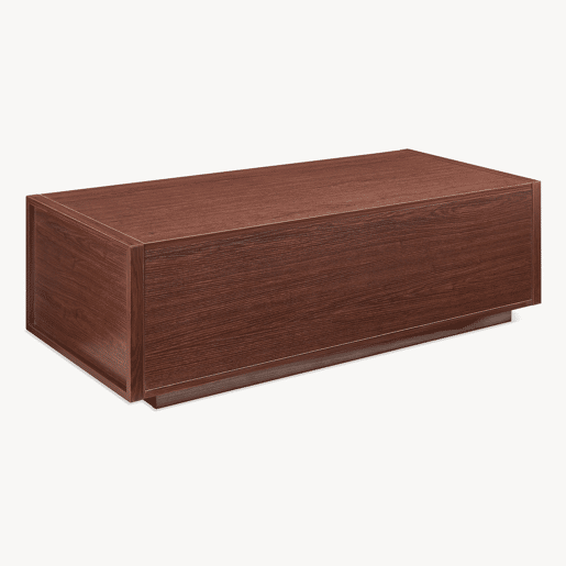 Mesa de centro Turur 2 gavetas MDF 104x50x40 cm aspeto nogueira en.casa