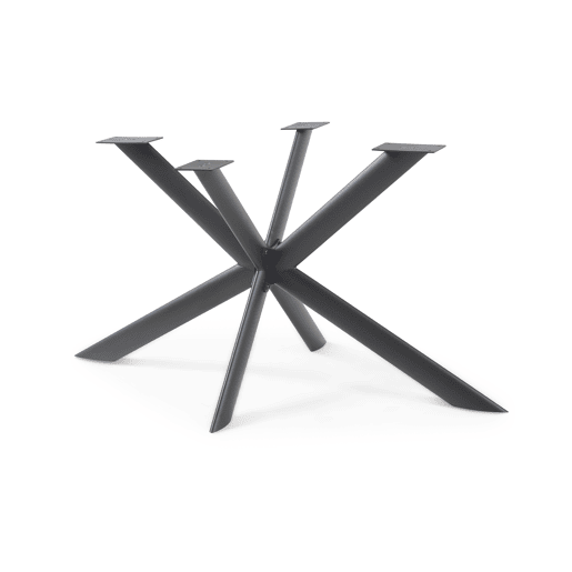 Estrutura de mesa Svallersun oval aço 140x78x72 cm preto en.casa