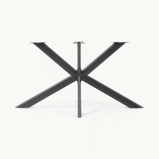 Estrutura de mesa Svallersun oval aço 140x78x72 cm preto en.casa