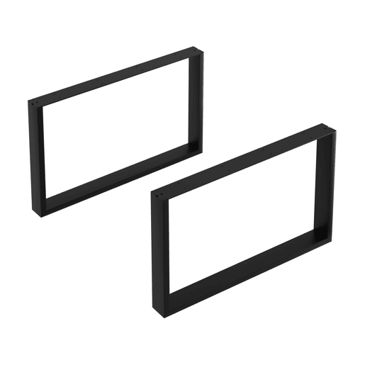 Quadro de mesa de centro Makers DIY conjunto de 2 66x40cm aço preto en.casa