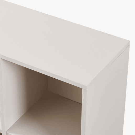 Cómoda alta Bopibobro com 2 portas 8 compartimentos 118x64x30 cm Bege en.casa