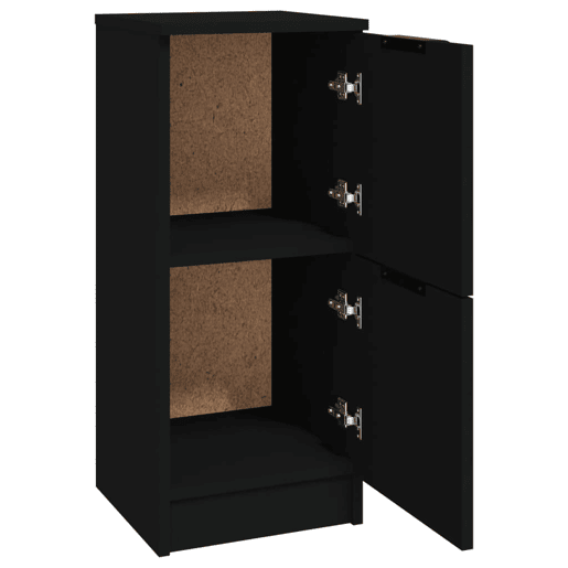 Aparadores - Bufetes - Móveis de apoio 2 pcs 30x30x70 cm derivados de madeira preto pt2949