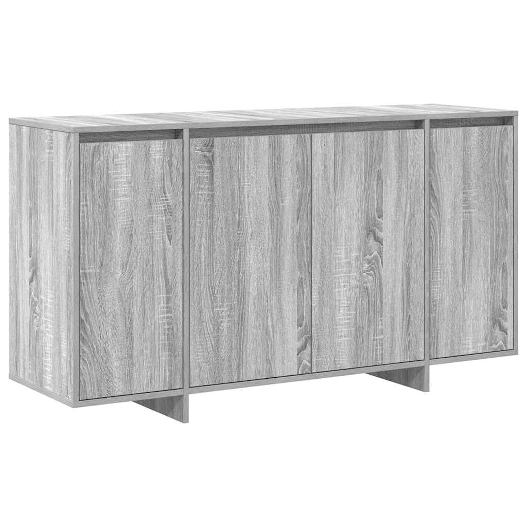Aparador - Mueble de almacenamiento 135 Roble/ Gris
