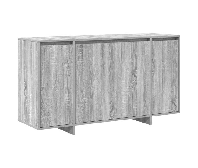 Aparador - mueble de almacenamiento gris sonoma 135 x 41 x 75 cm madera de ingeniería es4071
