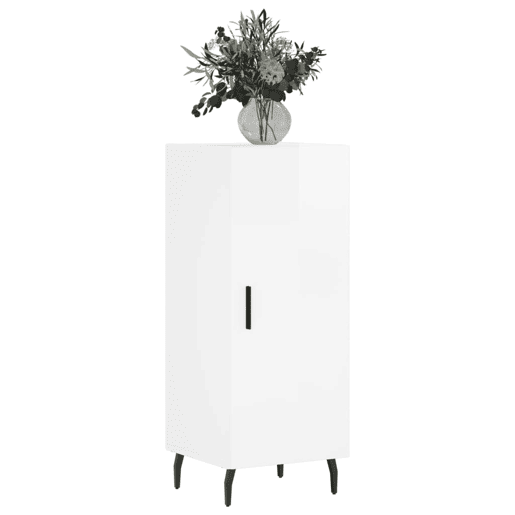 Aparador - Bufete - Móvei de apoio 34,5x34x90 cm madeira processada branco brilhante pt2542