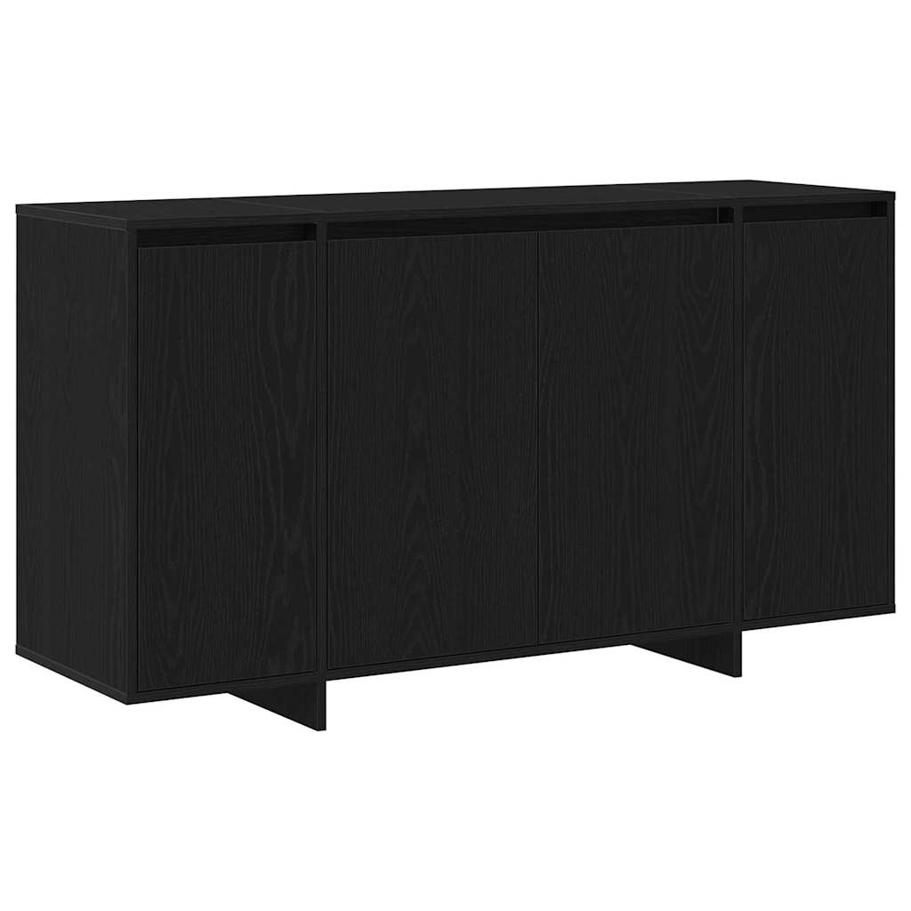 Aparador - Mueble de almacenamiento 135 Negro/ Madera