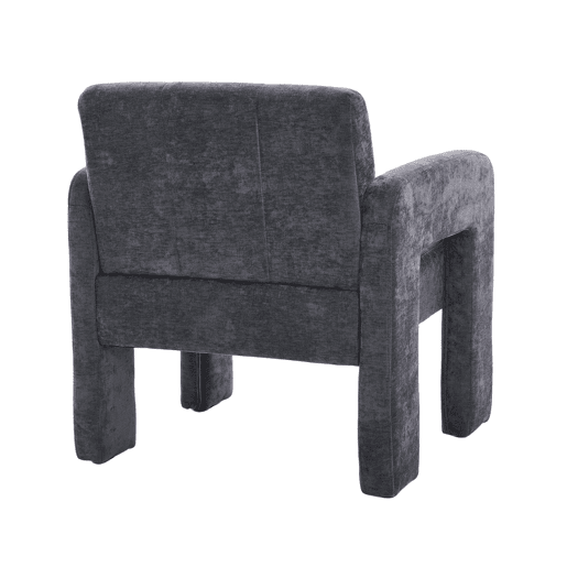 Poltrona individual - moderna minimalista acolchoada estilo nórdico - cinza