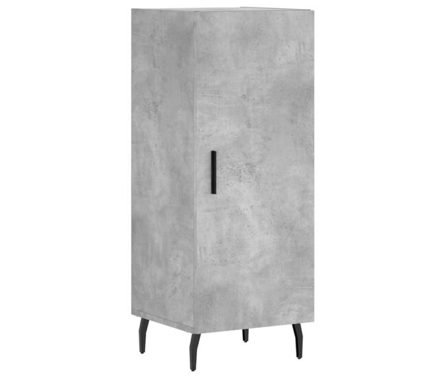Aparador - mueble de almacenamiento de madera contrachapada gris hormigón 34,5x34x90 cm es2745