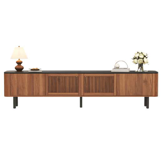 Móvel de TV 190x35x45 cm - design moderno e baixo - nogal