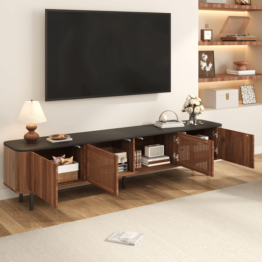 Móvel de TV 190x35x45 cm - design moderno e baixo - nogal