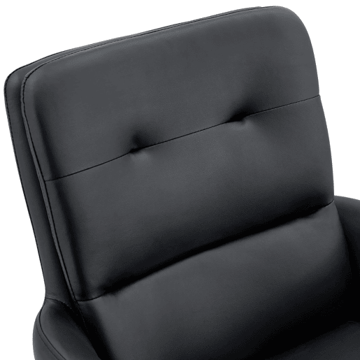 Cadeiras giratórias para sala de jantar, 2 unidades u2013 PU preto, design luxuoso, pernas metálicas, rotação de 360°