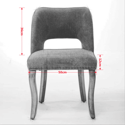 Cadeiras de sala de jantar 2 unidades - modernas estofadas em tecido, estilo rústico - bege