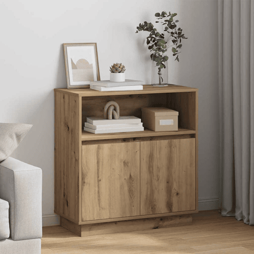 Aparador - Bufete - Móvei de apoio LED Carvalho Artesanal 71 x 34,5 x 75 cm pt4196