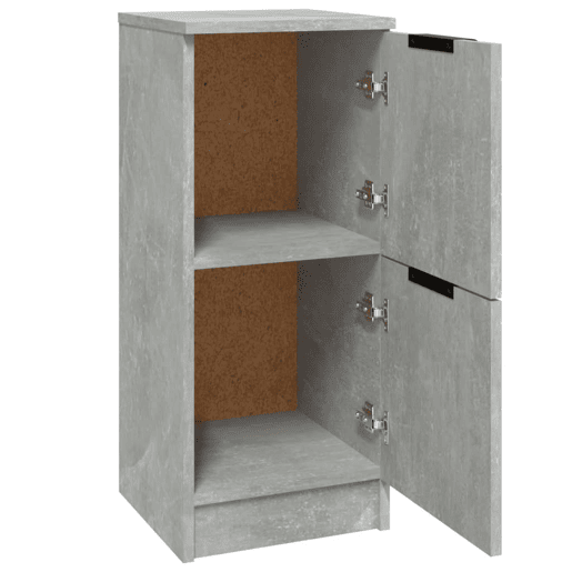 Aparadores - Bufetes - Móveis de apoio 2 pcs 30x30x70 cm madeira processada cinza cimento pt5125