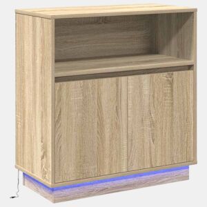 Aparador - Bufete - Móvei de apoio LED Carvalho Sonoma 71 x 34,5 x 75 cm pt4210