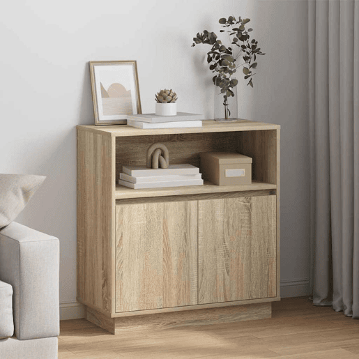 Aparador - Bufete - Móvei de apoio LED Carvalho Sonoma 71 x 34,5 x 75 cm pt4210