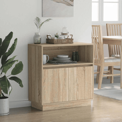 Aparador - Bufete - Móvei de apoio LED Carvalho Sonoma 71 x 34,5 x 75 cm pt4210
