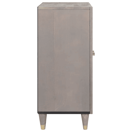 Bufete - Móvei de apoio Cinza e Ouro 60 x 33 x 75 cm Madeira de manga maciça pt4087