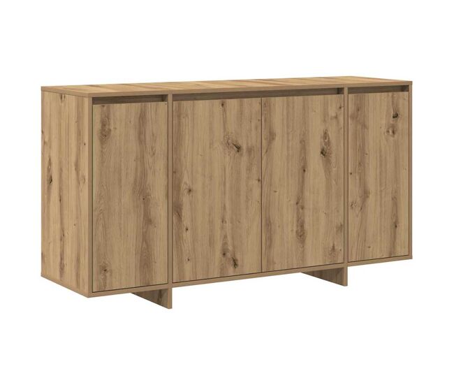 Aparador - mueble de almacenamiento roble artesanal 135 x 41 x 75 cm madera de ingeniería es4871