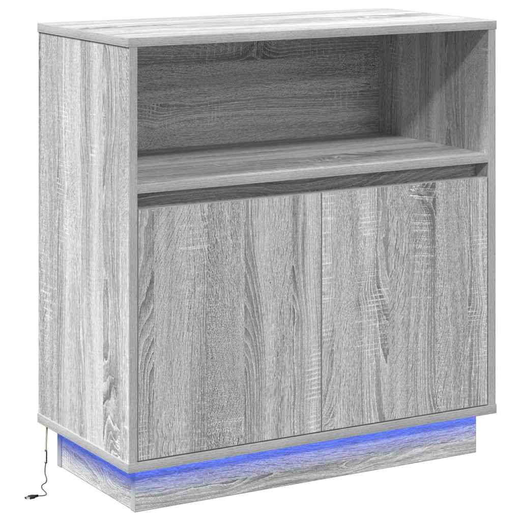 Aparador - Mueble de almacenamiento 71 Roble/ Gris