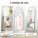 Espejo Cuerpo Entero MDF, Vidrio HOMCOM Espejo Cuerpo Entero MDF, Vidrio HOMCOM Negro
