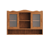Armário deslizante retro 90 cm - 2 portas, 3 níveis de armazenamento - Castanho
