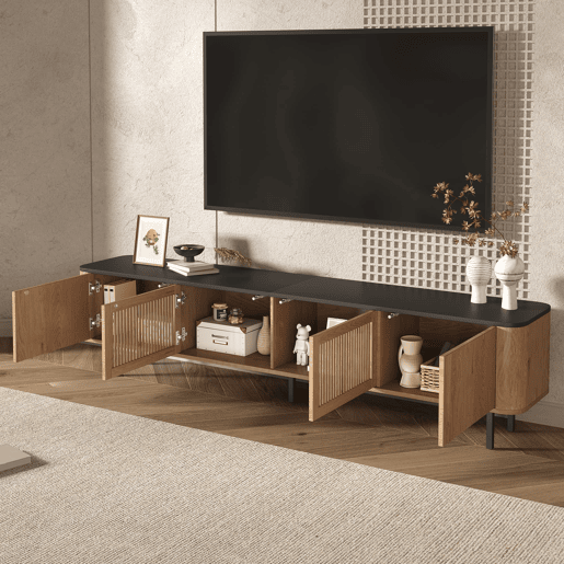 Móvel de TV 190x35x45 cm - design moderno e único - carvalho