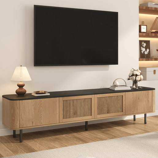 Móvel de TV 190x35x45 cm - design moderno e único - carvalho