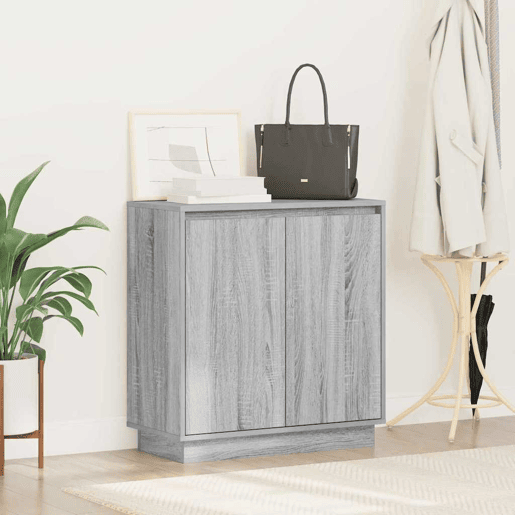 Aparador - Bufete - Móvei de apoio LED Cinza Sonoma 71 x 34,5 x 75 cm Madeira processada pt4141