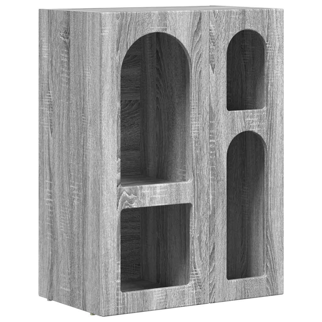 Aparador - Mueble de almacenamiento 59 Roble/ Gris