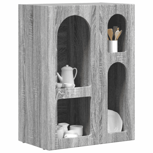 Bufete - Móvei de apoio Cinza Sonoma 59 x 35 x 80.5 cm Madeira processada pt4078