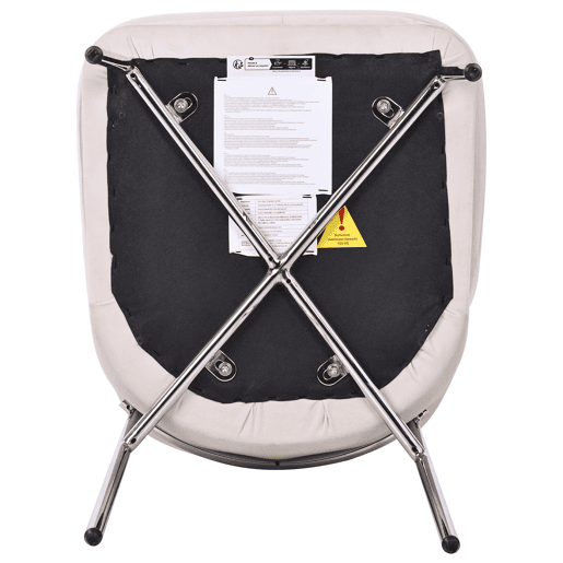 Cadeiras de sala de jantar 2 unidades - almofada grossa, pernas metálicas, estilo moderno minimalista - bege Cadeiras de sala de jantar 2 unidades - almofada grossa, pernas metálicas, estilo moderno minimalista - bege