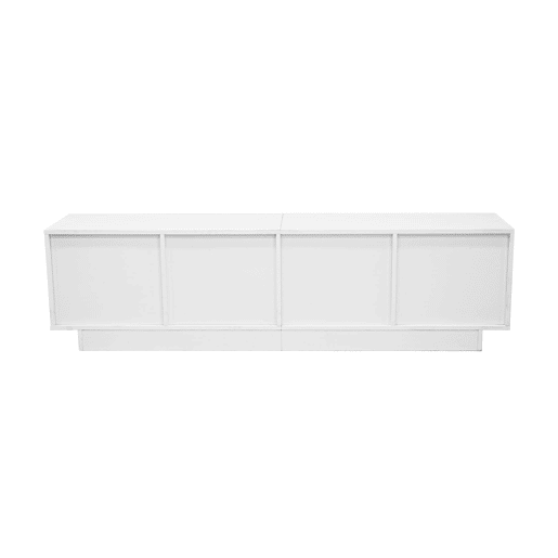 Móvel de TV 170x40 cm - 4 portas com design ondulado - Moderno - Bege