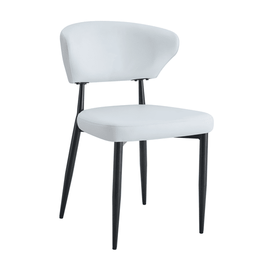 Cadeiras de sala de jantar 2 unidades - design ergonómico minimalista - preto e branco