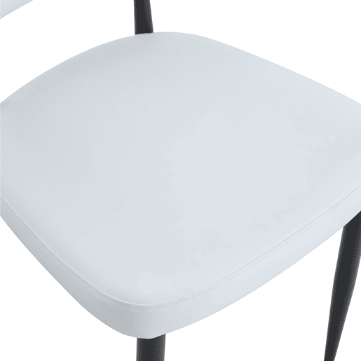 Cadeiras de sala de jantar 2 unidades - design ergonómico minimalista - preto e branco