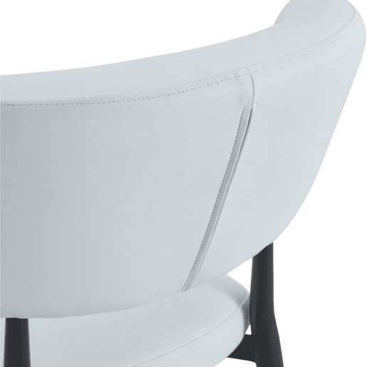 Cadeiras de sala de jantar 2 unidades - design ergonómico minimalista - preto e branco
